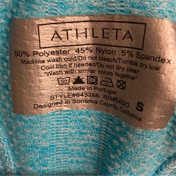 Athleta | Fastest Track Blue Racerback Top Small EUC - Picture 4 of 5